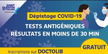 Tests COVID au vélodrome : SQY lance une campagne de tests antigéniques pour tous les 1er et 2 décembre