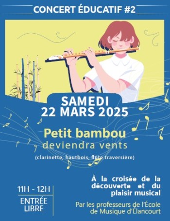 Concert éducatif : « Petit bambou deviendra vents »