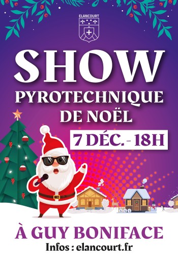 Show pyrotechnique de Noël