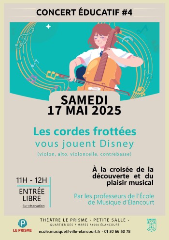 Concert éducatif : « Les cordes frottées vous jouent Disney »