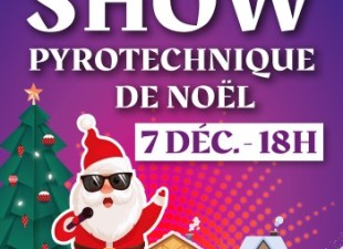 Show pyrotechnique de Noël