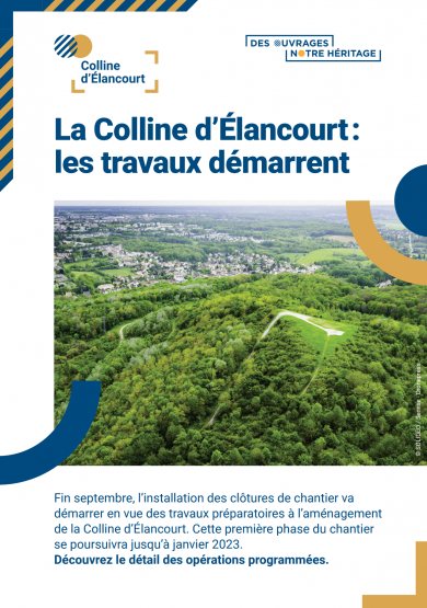 La Colline d’Élancourt : les travaux d'aménagement commencent.